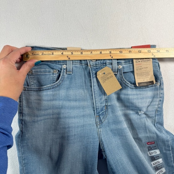 Levis Jeans Womens 29 Blue 724 High Rise Straight Stretch NWT - Picture 9 of 16